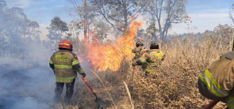 Se registran 18 incendios activos en al menos 16 municipios del Edomex
