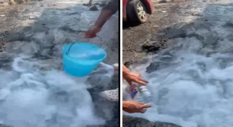Vecinos de Naucalpan reportan megafuga de agua