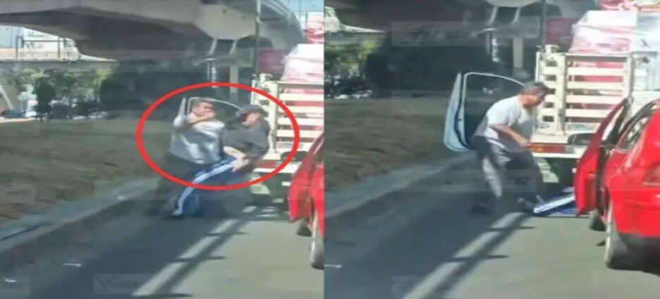 Adultos mayores se pelean en pleno Periférico Norte en Naucalpan