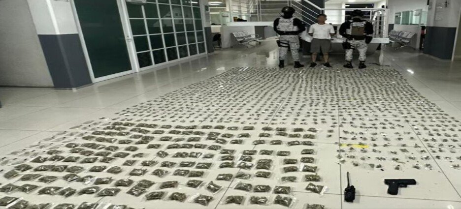 Detienen a narcomenudista con más de 1,700 dosis de marihuana en Naucalpan