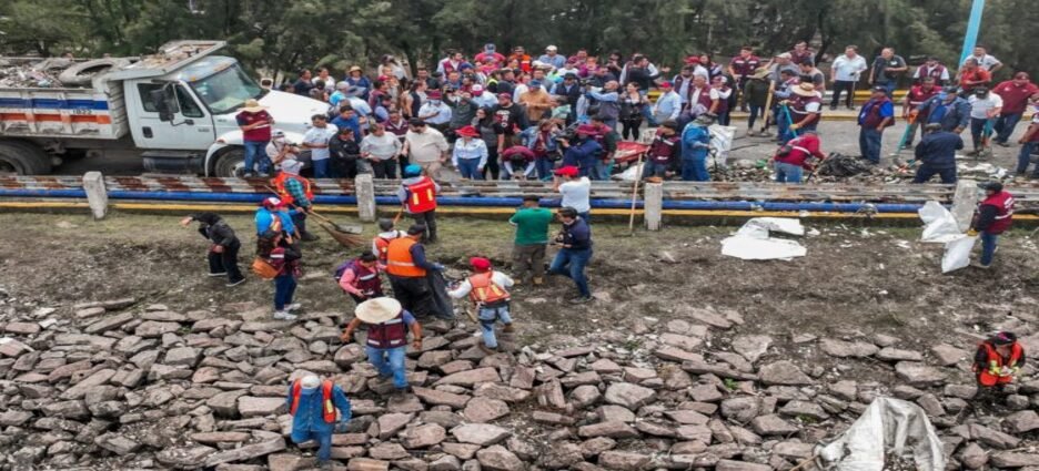Retiran 140 toneladas de basura en presa Los Cuartos de Naucalpan