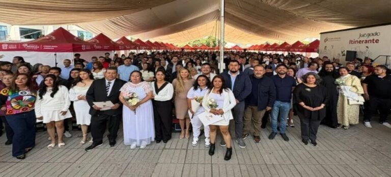 Caravanas itinerantes por la justicia social concluyen con boda comunitaria en Naucalpan