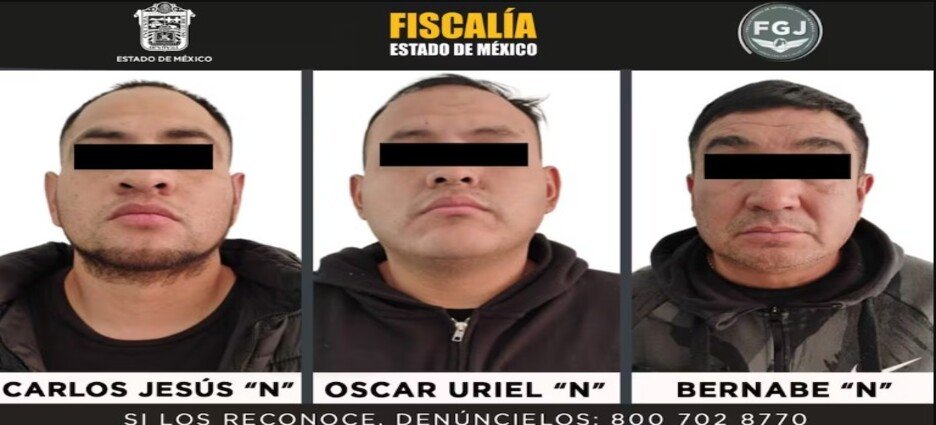 Detienen a 3 hombres que habrían robado mercancía valuada en millón y medio de pesos en Naucalpan
