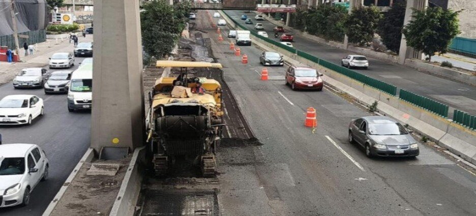 Se han cubierto 3 kilómetros durante rehabilitación de Periférico Norte en Naucalpan