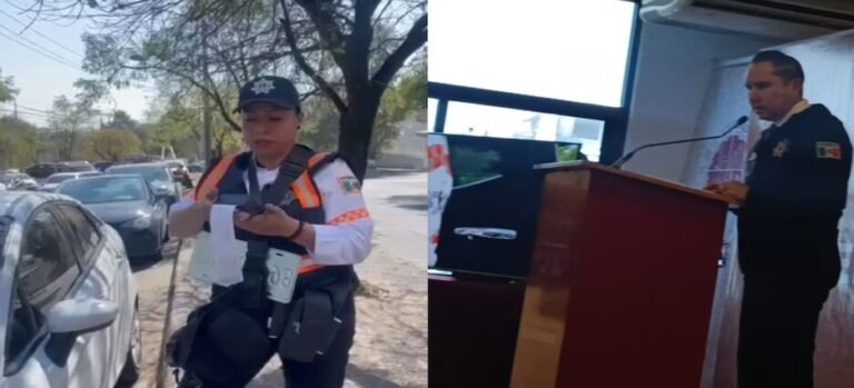Reactivan tránsito con grupo femenil y distintivos naranjas en Naucalpan