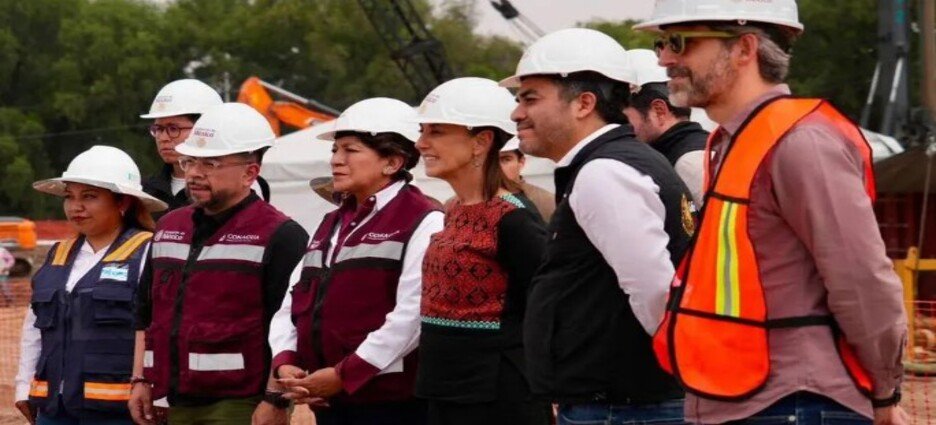 Sheinbaum y Delfina Gómez entregan pensiones en Naucalpan